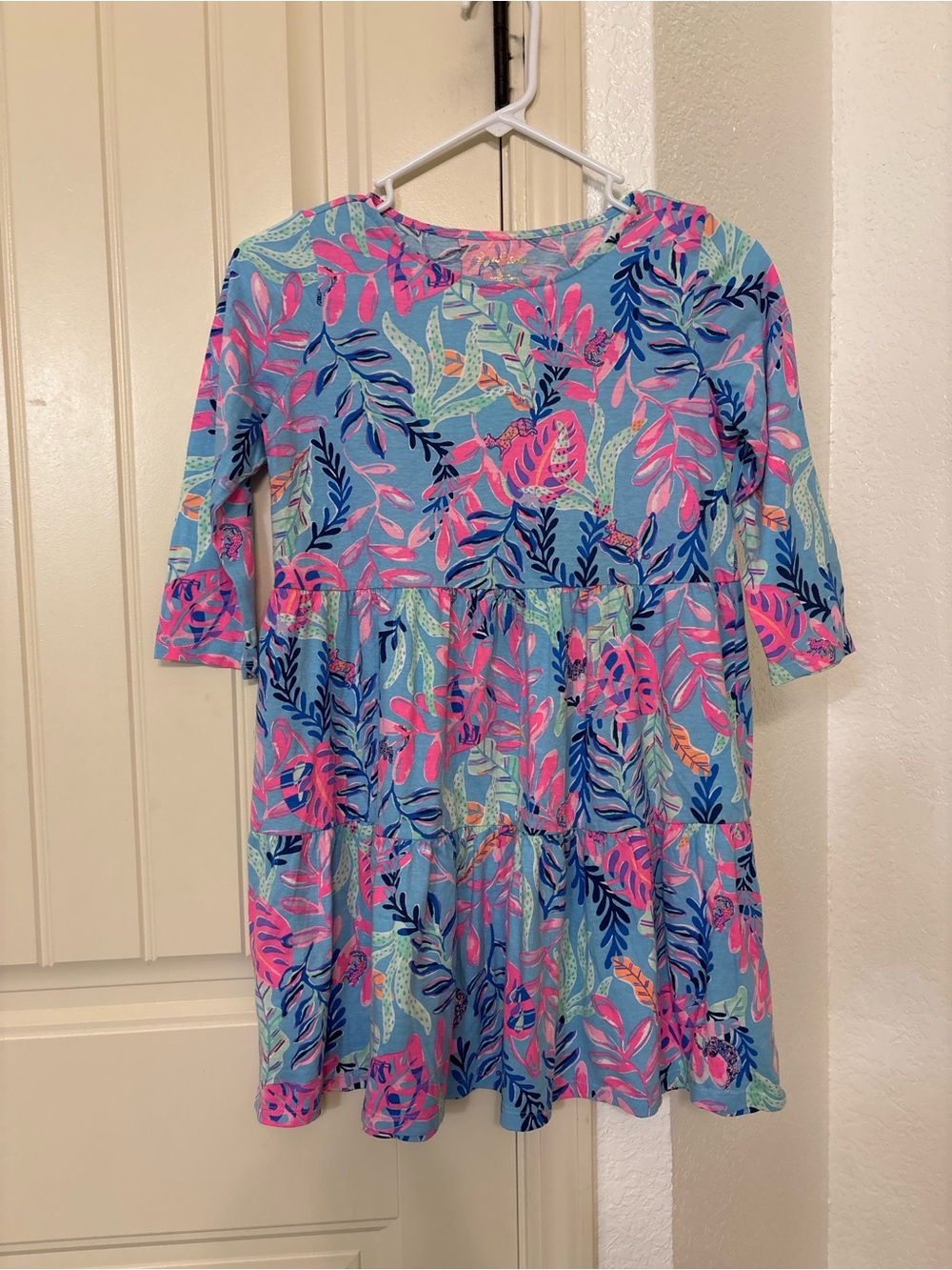 Lilly Pulitzer Geanna Swing Dress Girls XL 12-14 Porto Blue You've Been Spotted